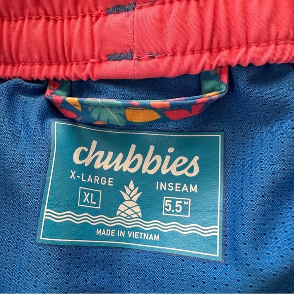 Chubbies Mens XL Blue Spades Classic Fit Swim Trunks Shorts 5.5” Inseam Lined - Picture 5 of 7